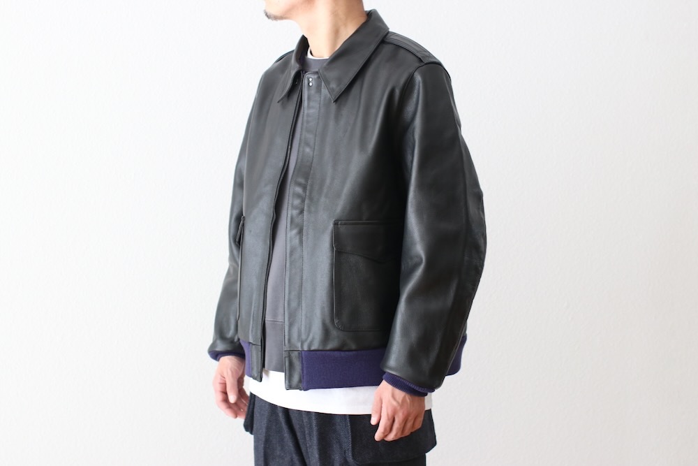 Needles(ˡɥ륺) "A-2 JACKET - COWHIDE LTHR."
