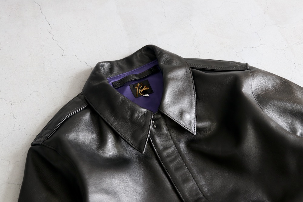 Needles(ˡɥ륺) "A-2 JACKET - COWHIDE LTHR."