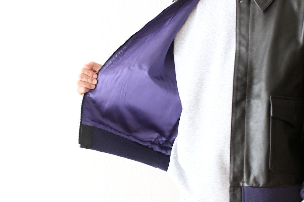 Needles(ˡɥ륺) "A-2 JACKET - COWHIDE LTHR."