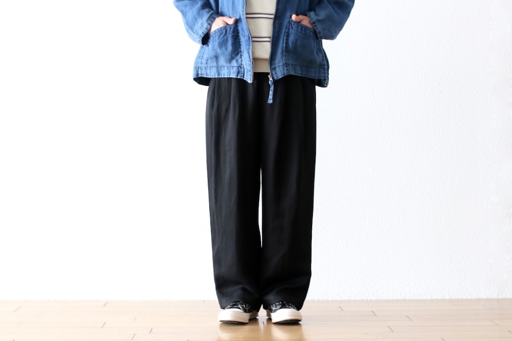 ssstein(奿) "VIS/LI TWILL WIDE EASY TROUSERS"