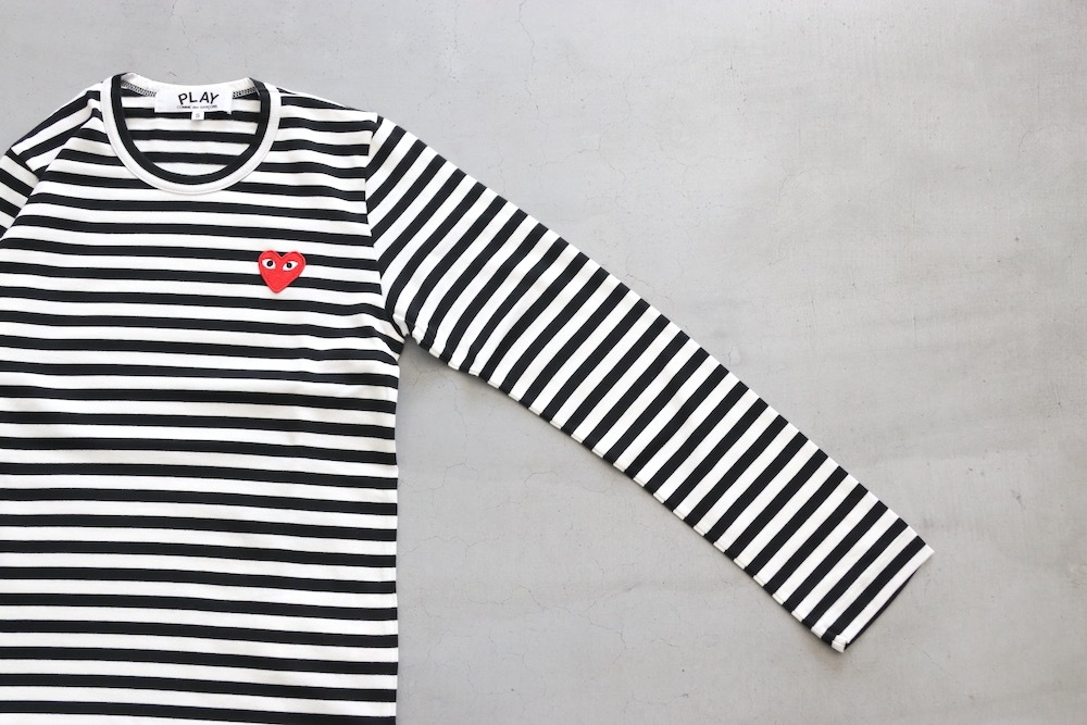 ��WOMEN'S��PLAY COMME des GARCONS(�ץ쥤 ���� �� ����륽��) "L/S TEE BLACK BORDER"