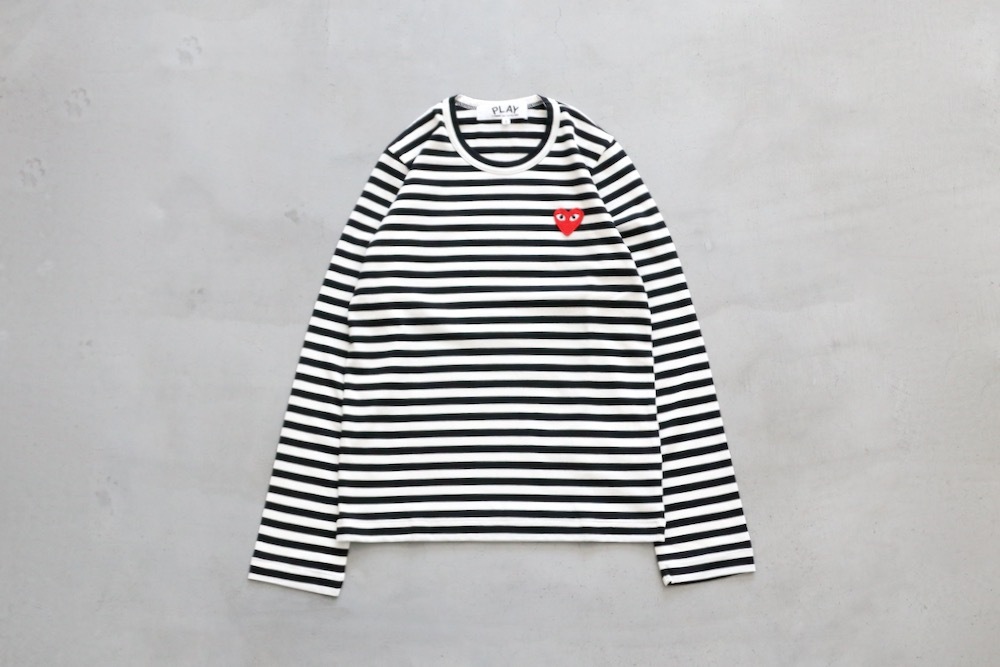 ��WOMEN'S��PLAY COMME des GARCONS(�ץ쥤 ���� �� ����륽��) "L/S TEE BLACK BORDER"