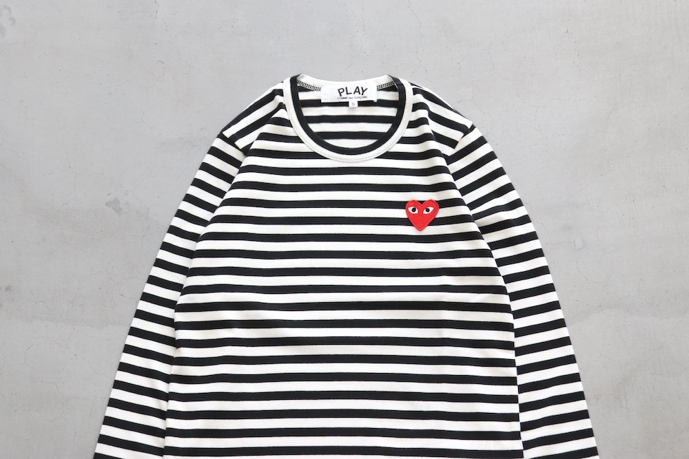 ��WOMEN'S��PLAY COMME des GARCONS(�ץ쥤 ���� �� ����륽��) "L/S TEE BLACK BORDER"