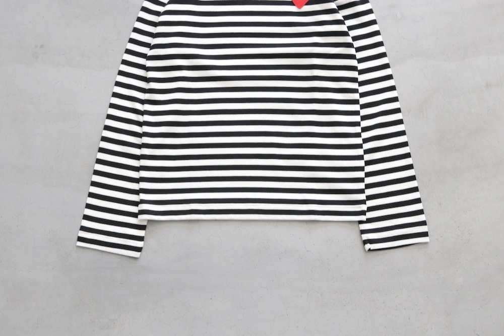 ��WOMEN'S��PLAY COMME des GARCONS(�ץ쥤 ���� �� ����륽��) "L/S TEE BLACK BORDER"