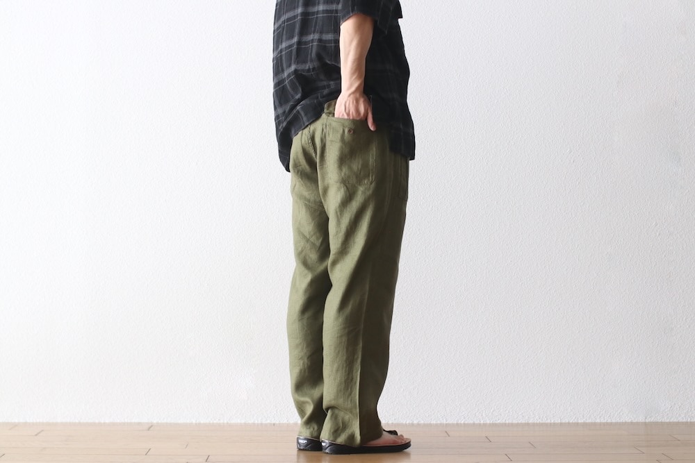 Nigel Cabourn LINEN PANT OLIVE 36 リネンパンツ リネンの季節》FRENCH WORK PANT- LINEN PIN OX – ナイジェル