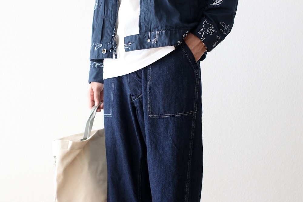 CIOTA デニムベイカーパンツ PTLM-15BA サイズ5 CIOTA PTLM-15BA-PIW Denim Baker Pants Navy (One Wash)