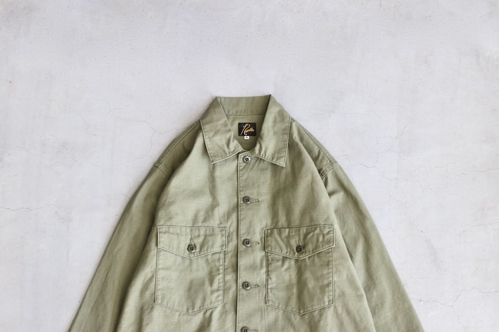 [10% > 15%OFF] Needles(�ˡ��ɥ륺) "L/S Fatigue Shirt - Back Sateen"