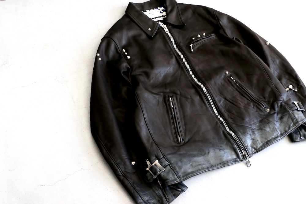 NOMARHYTHM TEXTILE (�Ρ��ޥꥺ��ƥ���������)��Hand Dyed Studded Riders Jacket��