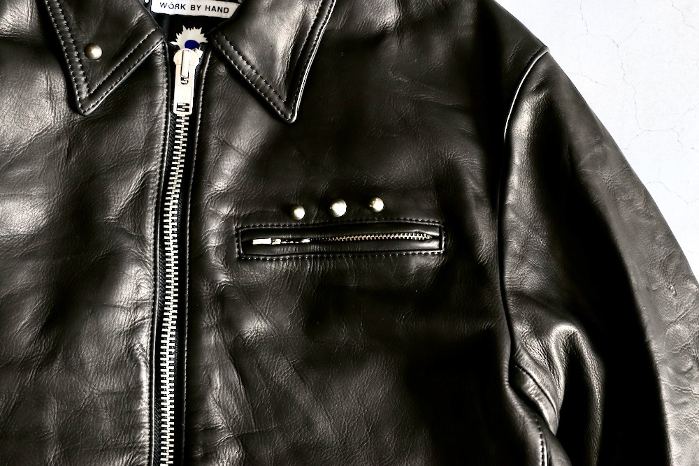 NOMARHYTHM TEXTILE (�Ρ��ޥꥺ��ƥ���������)��Hand Dyed Studded Riders Jacket��