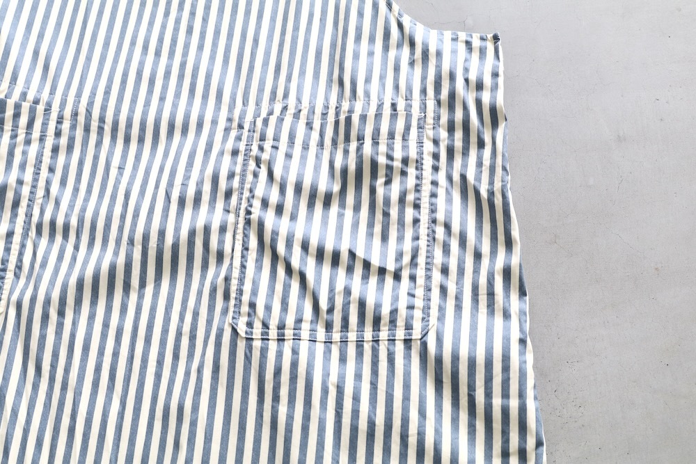 [10% > 15%OFF] ��WOMEN'S�� ts(s) (�ƥ�����������) "Foldable Apron Dress - Block Stripe Print Cotton Twill Cloth"