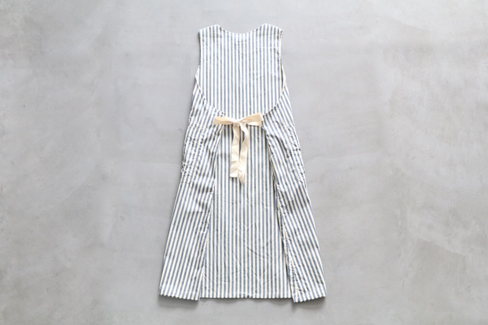 [10% > 15%OFF] ��WOMEN'S�� ts(s) (�ƥ�����������) "Foldable Apron Dress - Block Stripe Print Cotton Twill Cloth"