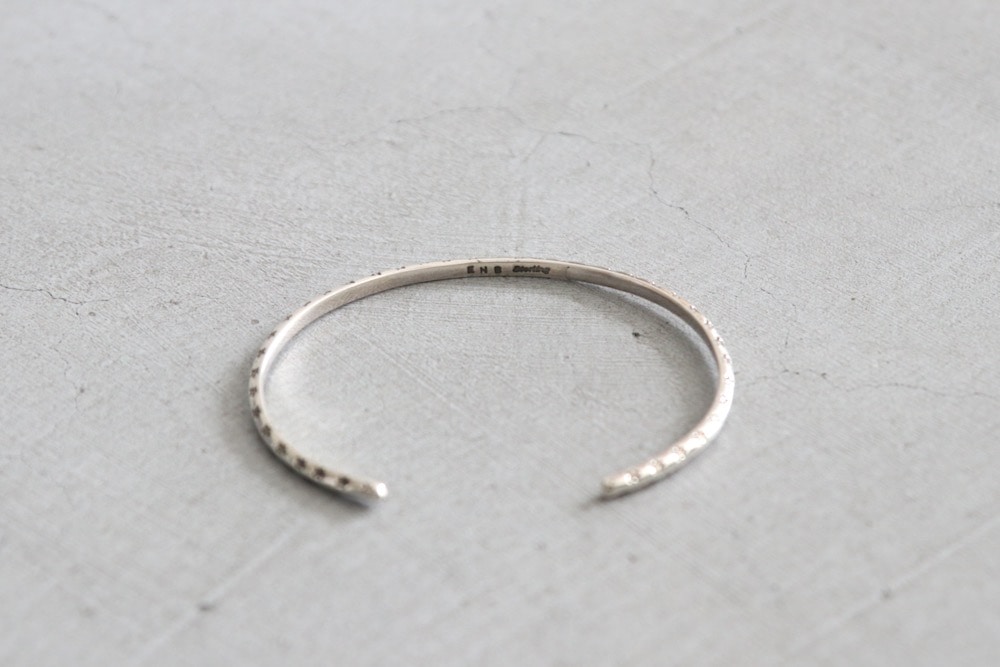 Indian Jewelry (ǥ 奨꡼) "Stamp Silver Bangle -ERICKA NICOLAS BEGAY-"