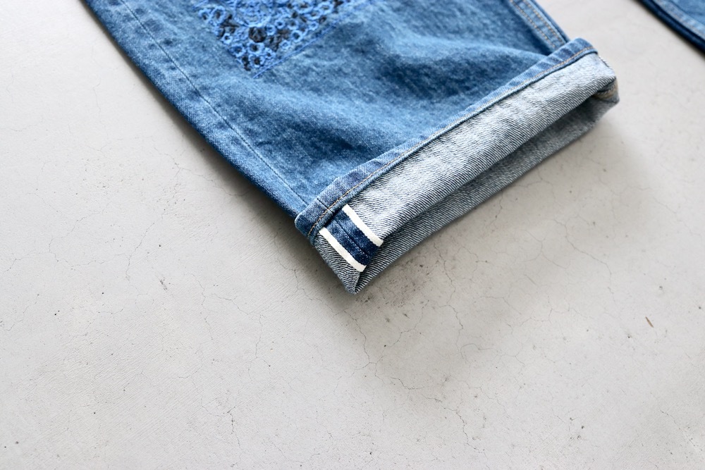 NOMARHYTHM TEXTILE (�Ρ��ޥꥺ��ƥ���������) ��Bandana Embroidery Denim Pants��