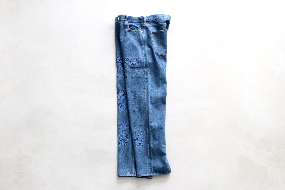 NOMARHYTHM TEXTILE (�Ρ��ޥꥺ��ƥ���������) ��Bandana Embroidery Denim Pants��
