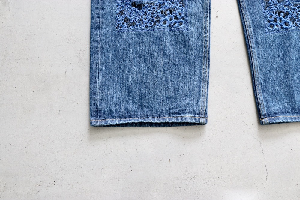 NOMARHYTHM TEXTILE (�Ρ��ޥꥺ��ƥ���������) ��Bandana Embroidery Denim Pants��