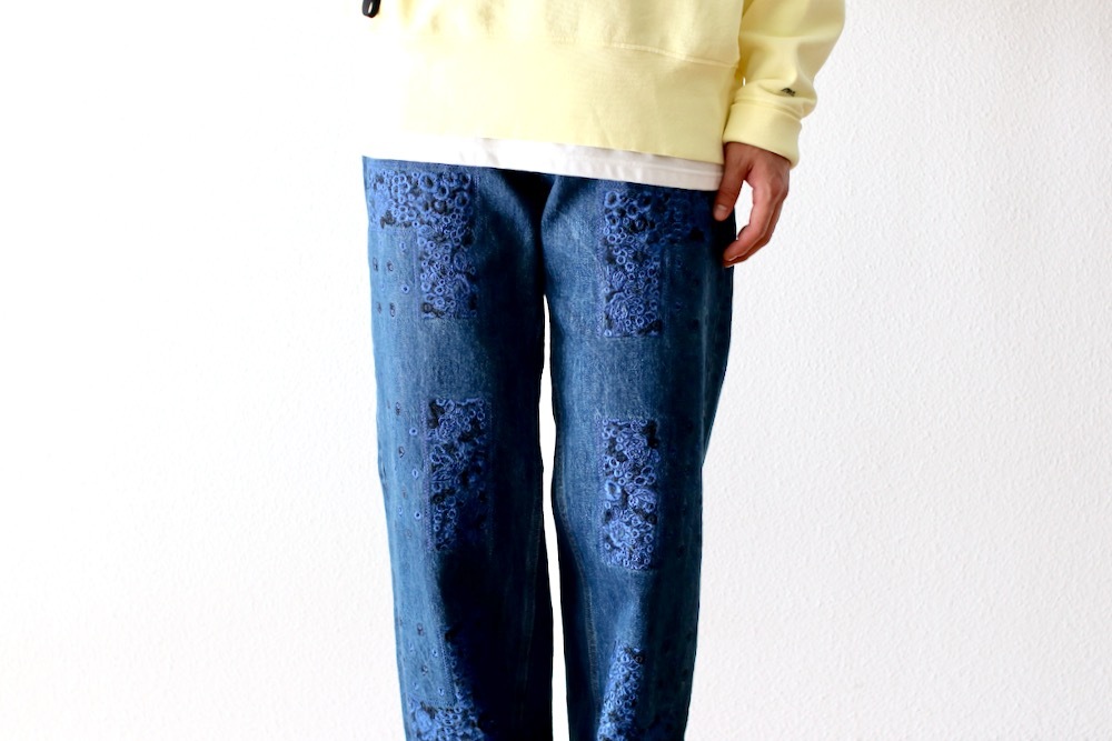 NOMARHYTHM TEXTILE (�Ρ��ޥꥺ��ƥ���������) ��Bandana Embroidery Denim Pants��