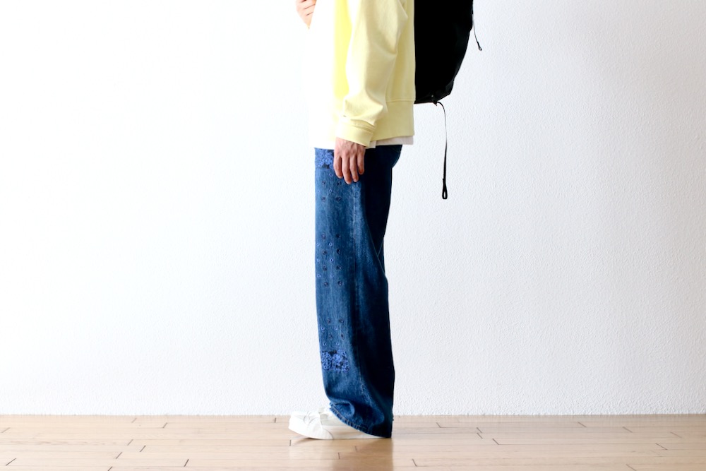 NOMARHYTHM TEXTILE (�Ρ��ޥꥺ��ƥ���������) ��Bandana Embroidery Denim Pants��