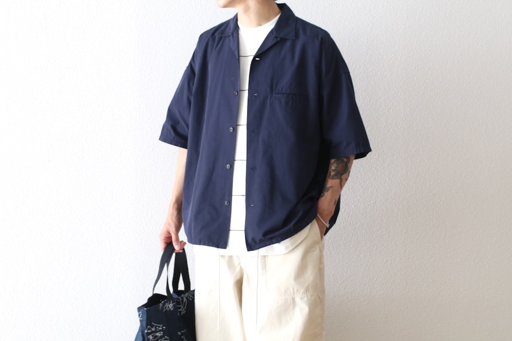 [15%OFF] ��EXCLUSIVE / limited��nanamica(�ʥʥߥ�) "Open Collar S/S Shirt"