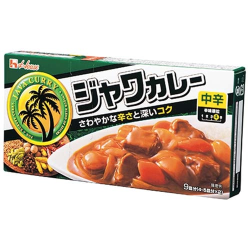 ハウス　ジャワカレー中辛　185ｇ　1箱