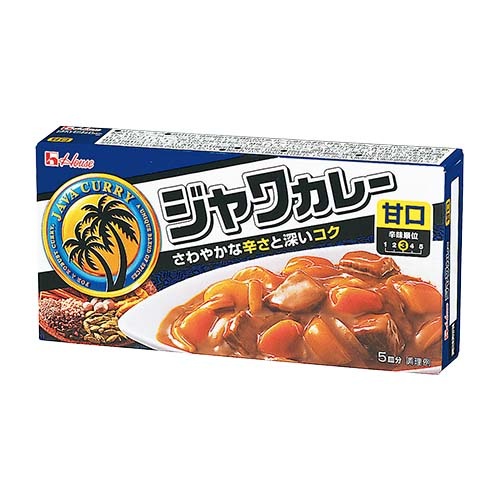 ハウス　ジャワカレー甘口　185ｇ　1箱