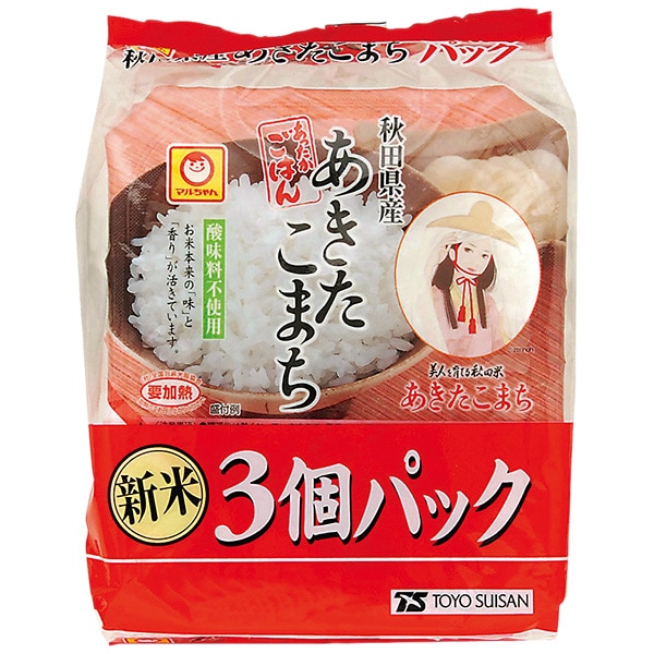 【 マルちゃん 】 あったかごはん 秋田県産　あきたこまち 1箱　3個パック×8袋=24個入り