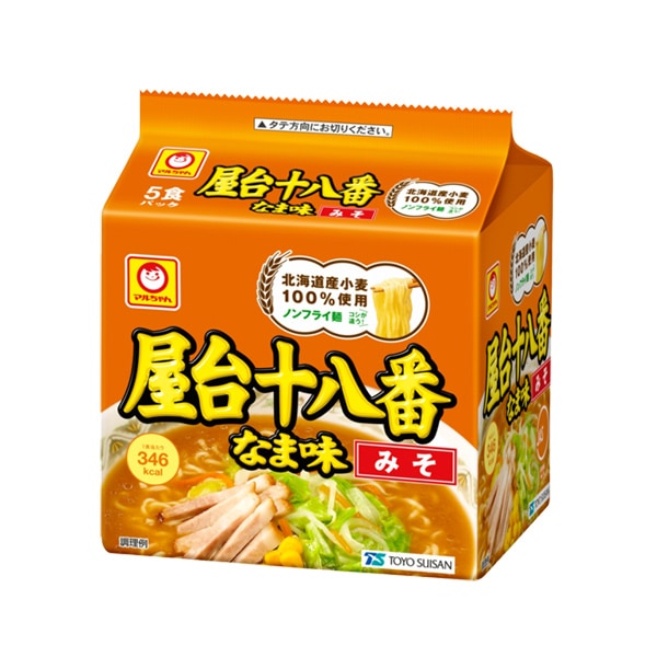 【 マルちゃん 】 屋台十八番 なま味 みそ (105g×5食)×6袋 1ケース 管理番号022210 インスタントラーメン