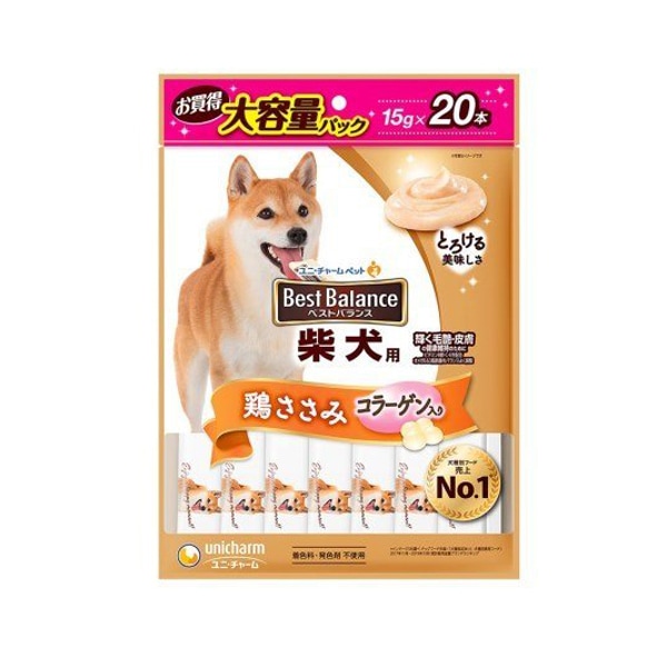 ベストバランス 柴犬用 鶏ささみ コラーゲン入 15g×20本 ユニ・チャームペット 管理番号112104 ドッグフード