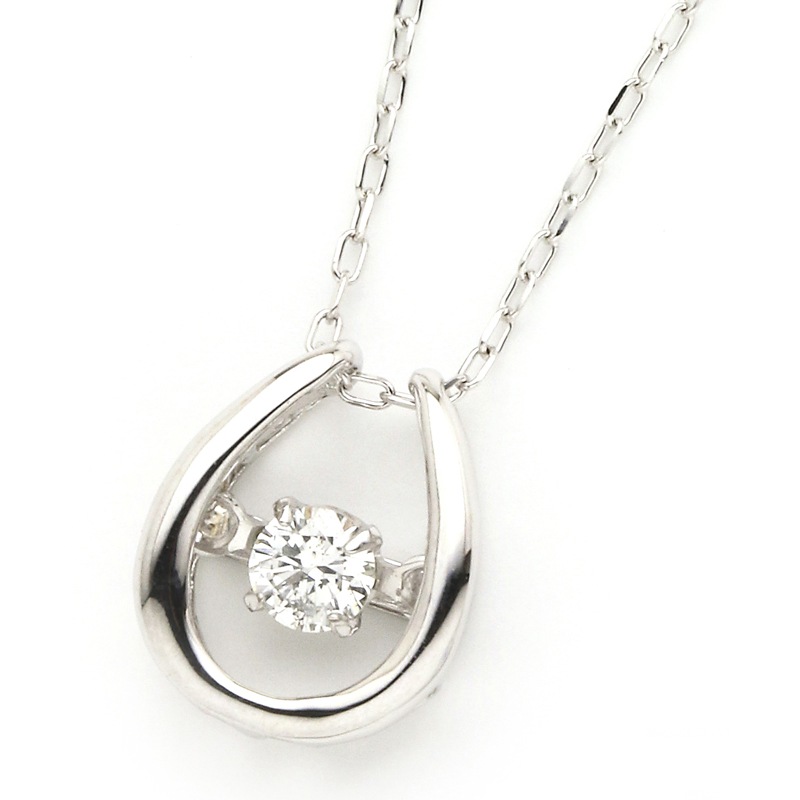 viju プラチナ ダイヤモンドネックレス pt850 0.2ct ひと粒ダイヤViju 