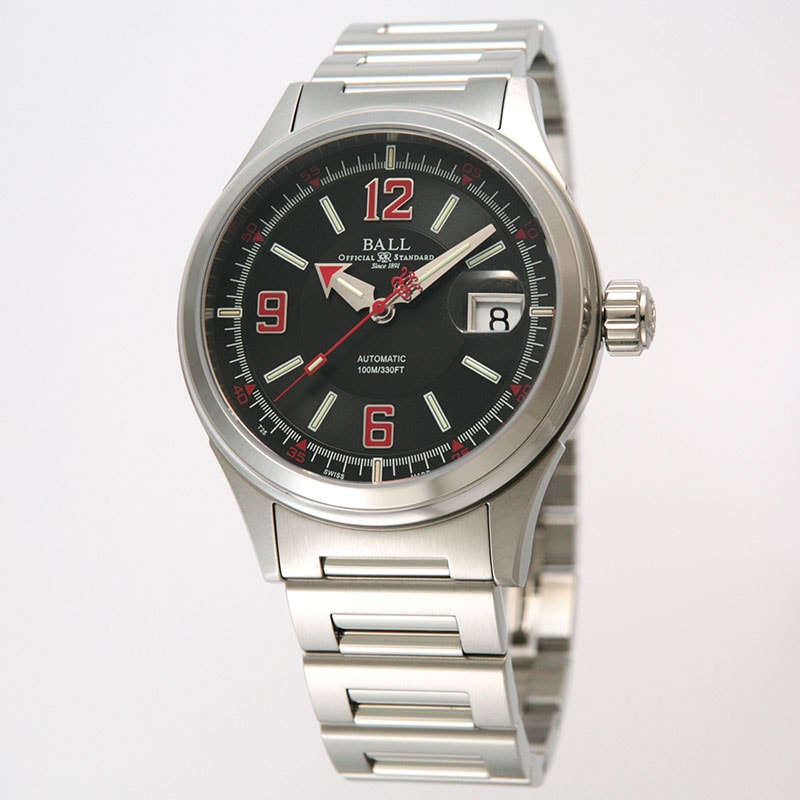 BALLWATCH �ӻ��� ���ȡ����ޥ� �졼���� �֥�å��ߥ�å�ʸ���� ���ƥ�쥹�������� ��ư�� 100m�ɿ� NM2088C-S2J-BKRD ��� ���¹�͢���ʡ�