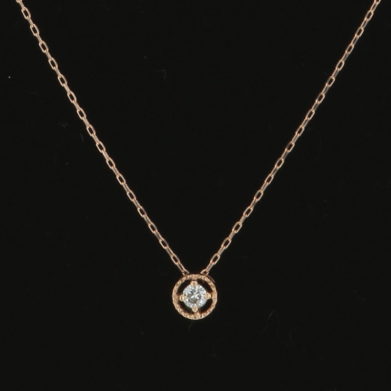 [��ࡼ����������] L'AMOUR DIAMOND 10K �ԥ󥯥������ ��������ɥͥå��쥹 0.03ct DN11407BP