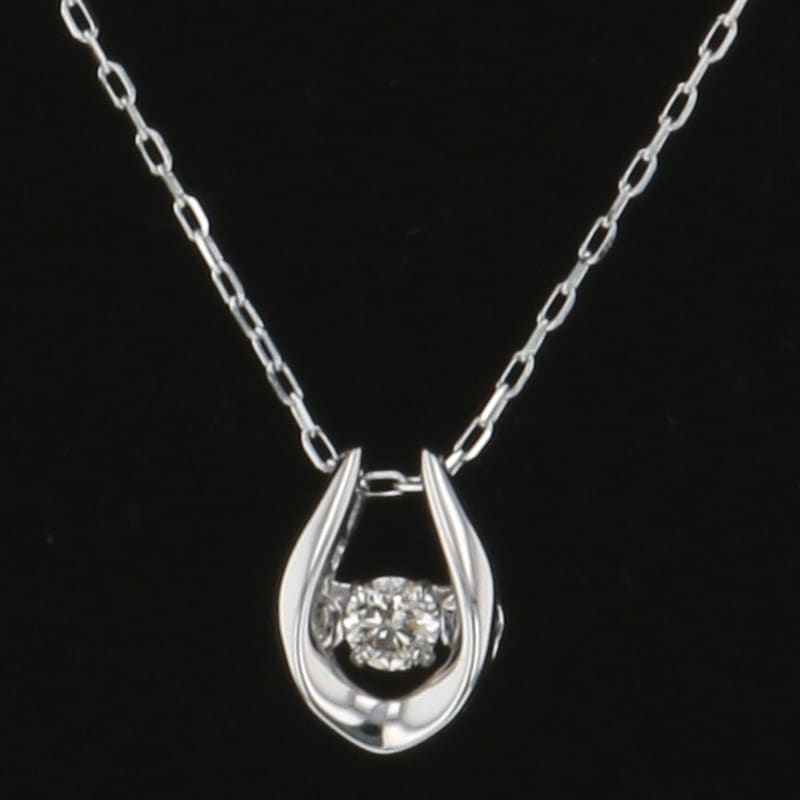 新品】ダンシングストーンK18ダイヤモンド0.13ctペンダント