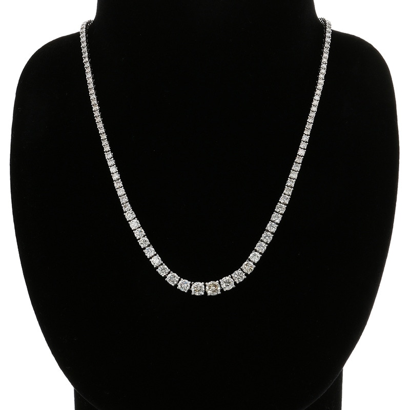 プラチナ ダイヤモンド テニスネックレス 10.0ct DN15624A