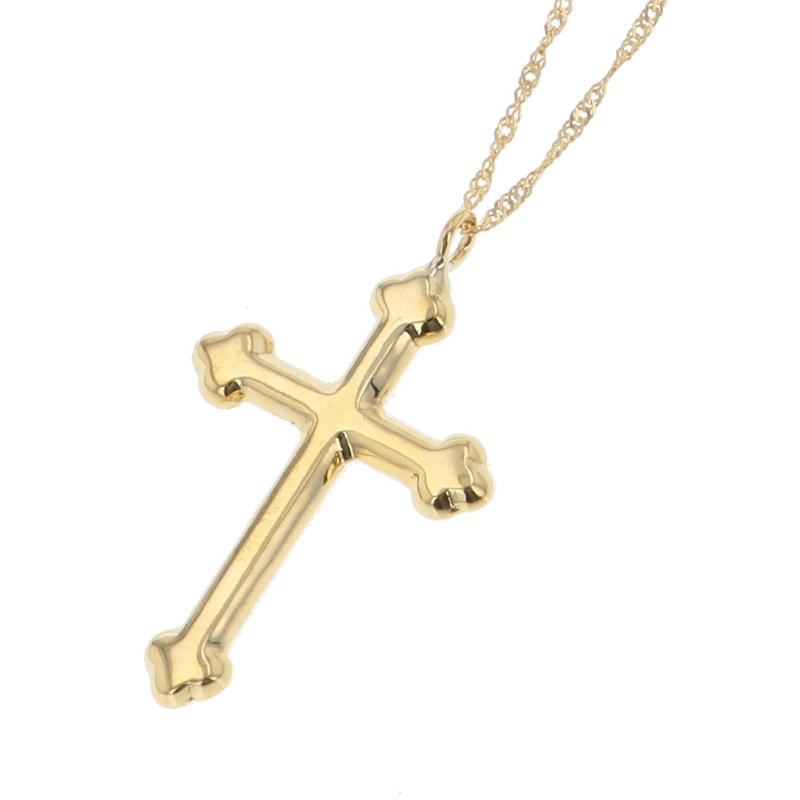 18金 イエローゴールド クロスネックレス DS-S2