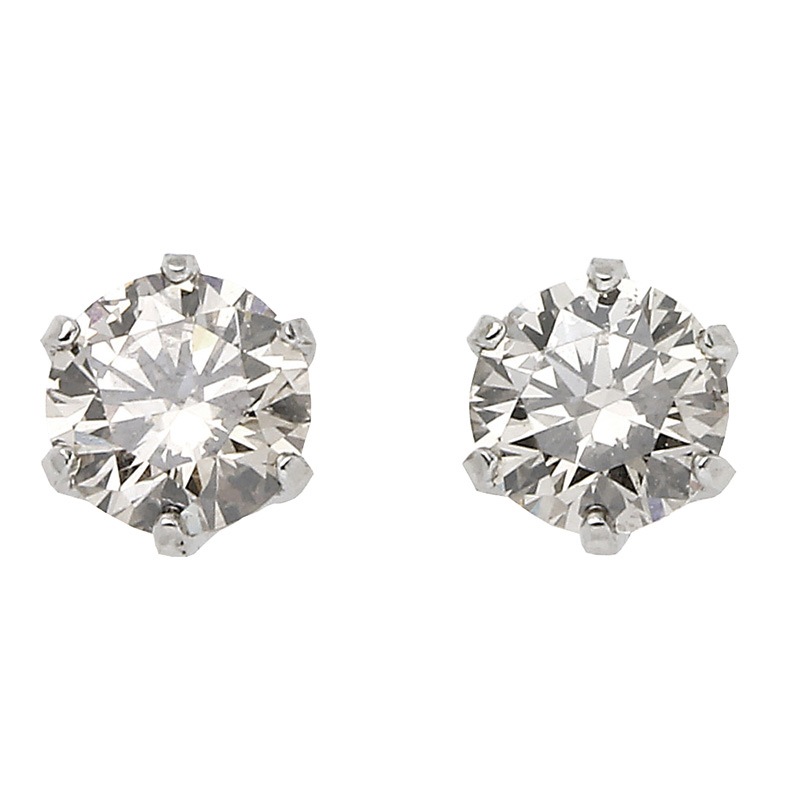 プラチナ ダイヤモンド ピアス（0.3ct） ダイヤモンドピアス 一粒ダイヤ 計 0.3ct Pt900 プラチナ ピアス K18YG