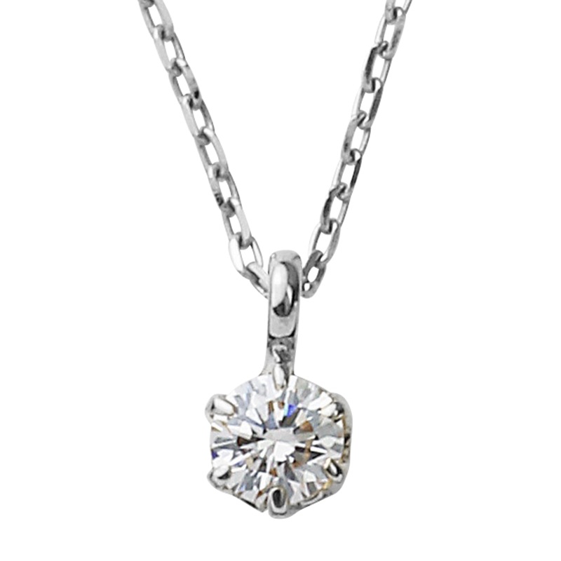 18金ホワイトゴールド ダイヤモンド ネックレス 18金ホワイトゴールド ダイヤモンド ネックレス 0.1ct DS20095WG