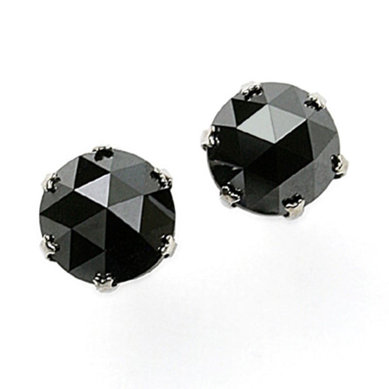 プラチナ ブラックダイヤモンド ピアス 0.3ct 鑑別カード付 DAPE12PKNC