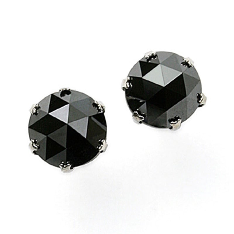 プラチナ ブラックダイヤモンド ピアス 0.5ct 鑑別カード付 DAPE13PKNC