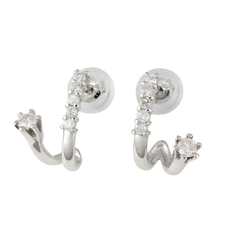 18金ホワイトゴールド ダイヤモンド ピアス 0.2ct DTE5489WS