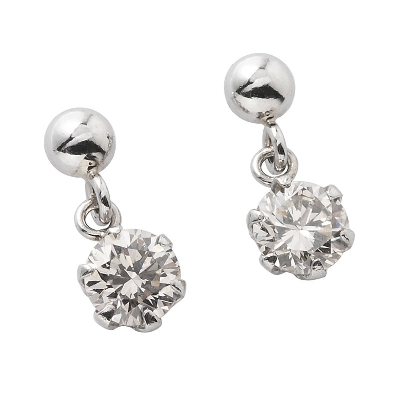 プラチナ ダイヤモンドピアス JHA0061B│ロイヤル・アッシャー