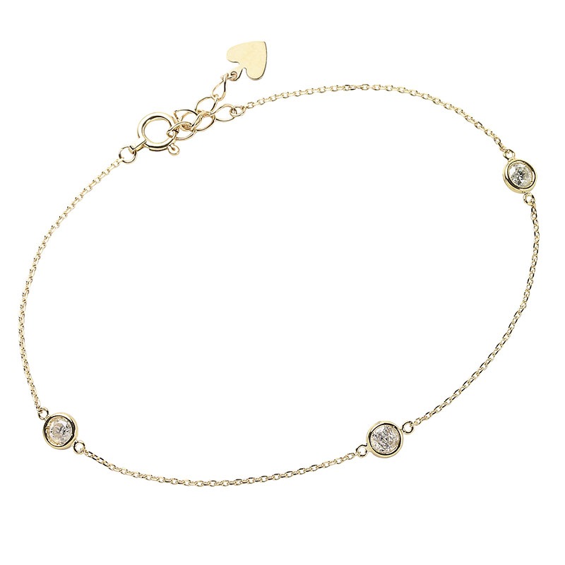 18�� ��������������� ��������� ���ơ������ �֥쥹��å� 0.1ct DABR-41YG