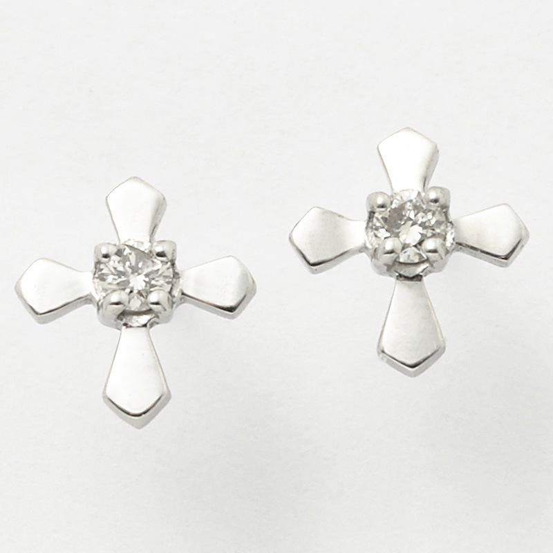 プラチナ ダイヤモンド ピアス 0.05ct 鑑別カード付 DAPE-159PT
