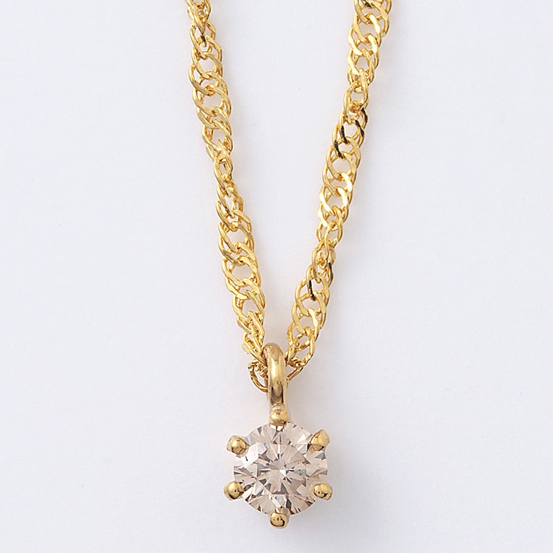 K10(WG) ダイヤモンド ネックレス D:0.21ct ノーブル鑑別カード付 000000004735_fC14HvW.jpg
