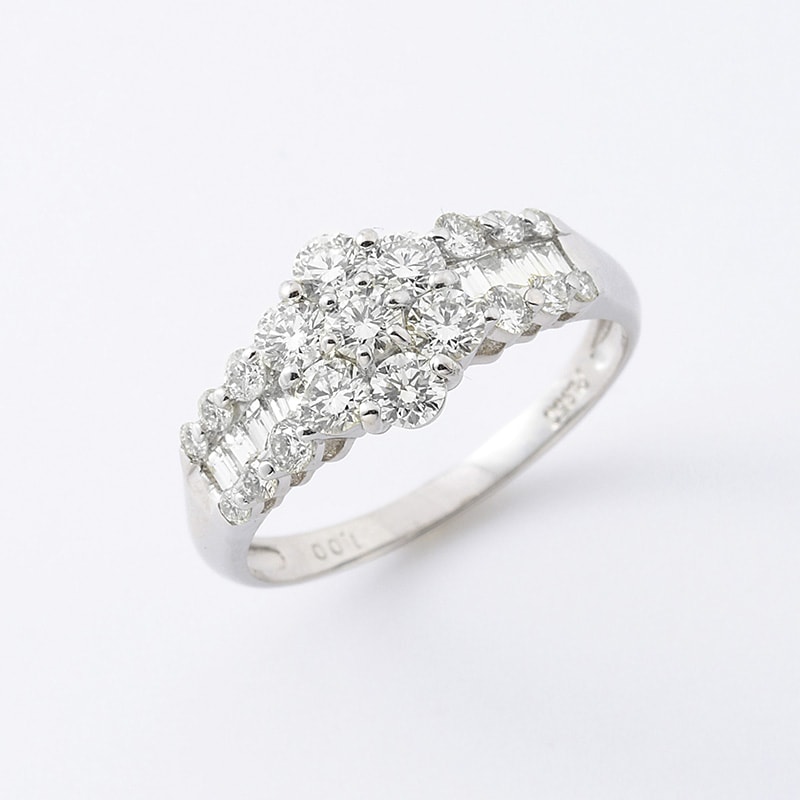 プラチナ950 ダイヤモンド リング 1.0ct 鑑別カード付 8011185PTD