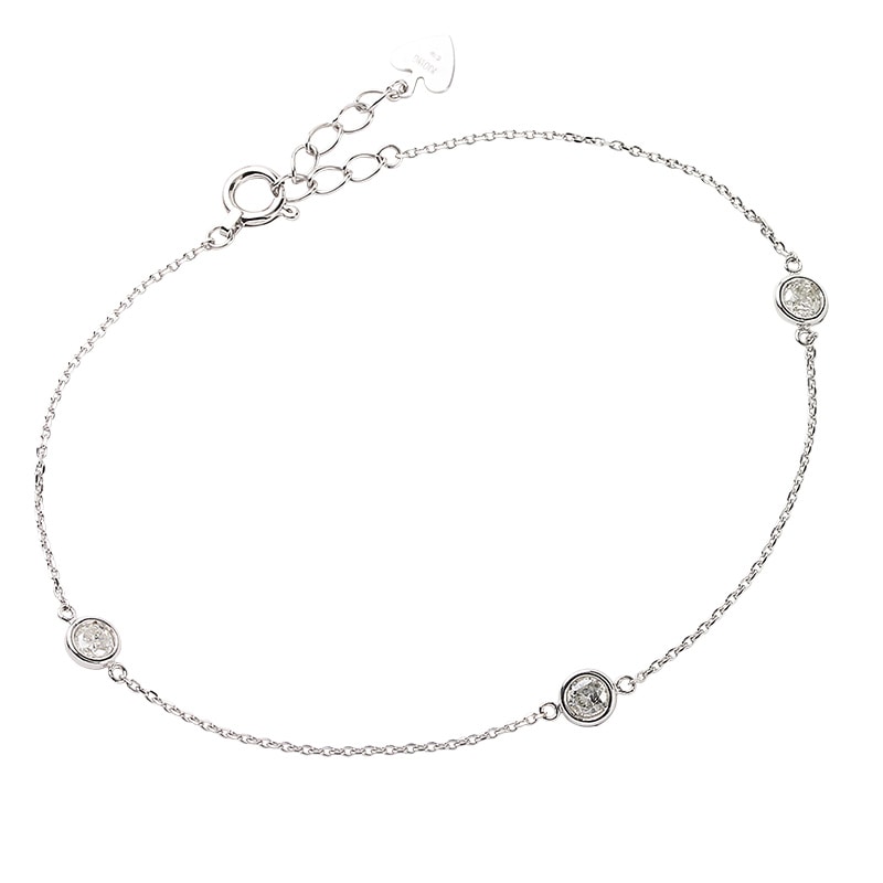 プラチナブレスレット　ダイヤモンド0.1 Pt900 プラチナ 約1.01ct〜1.45ct ブラウンダイヤモンド テニス