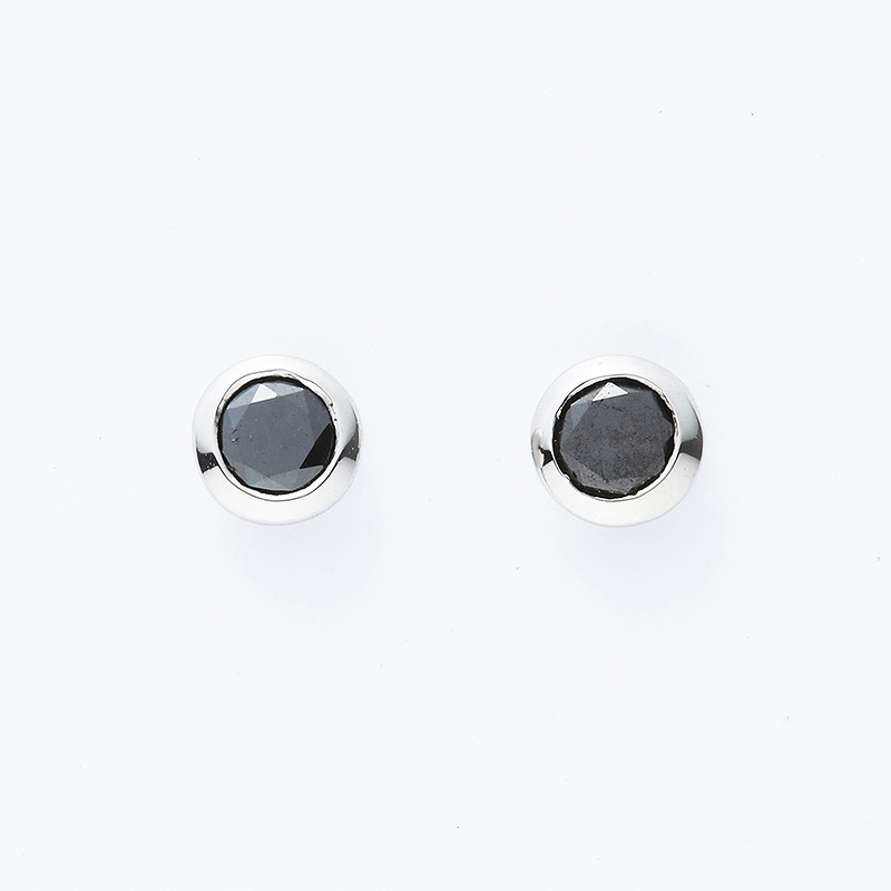 プラチナ ブラックダイヤモンド ピアス 0.2ct DAPE-239PT