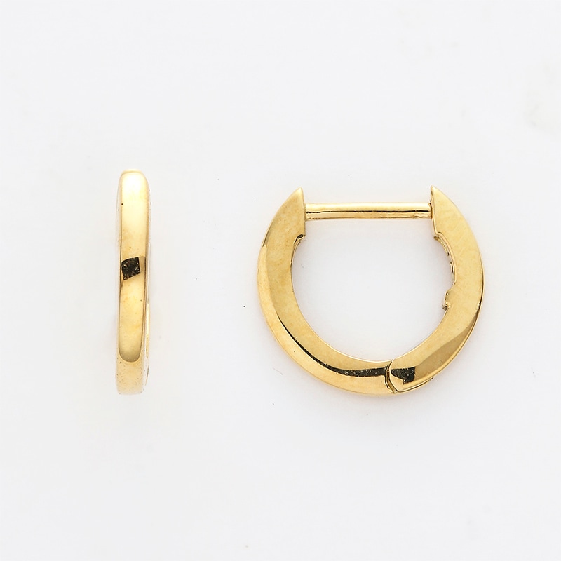 18k　中折片方ピアス　イエローゴールド 18金イエローゴールド 地金 中折ピアス （ステンレスバネ入