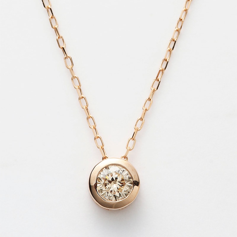 18金ピンクゴールド ダイヤモンド ネックレス 0.1ct DAPN-965PG