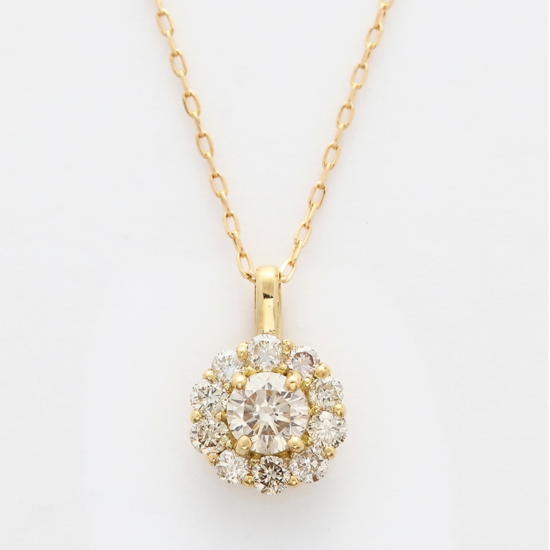 18金イエローゴールド ダイヤモンド ネックレス 0.2ct N80-8812YG
