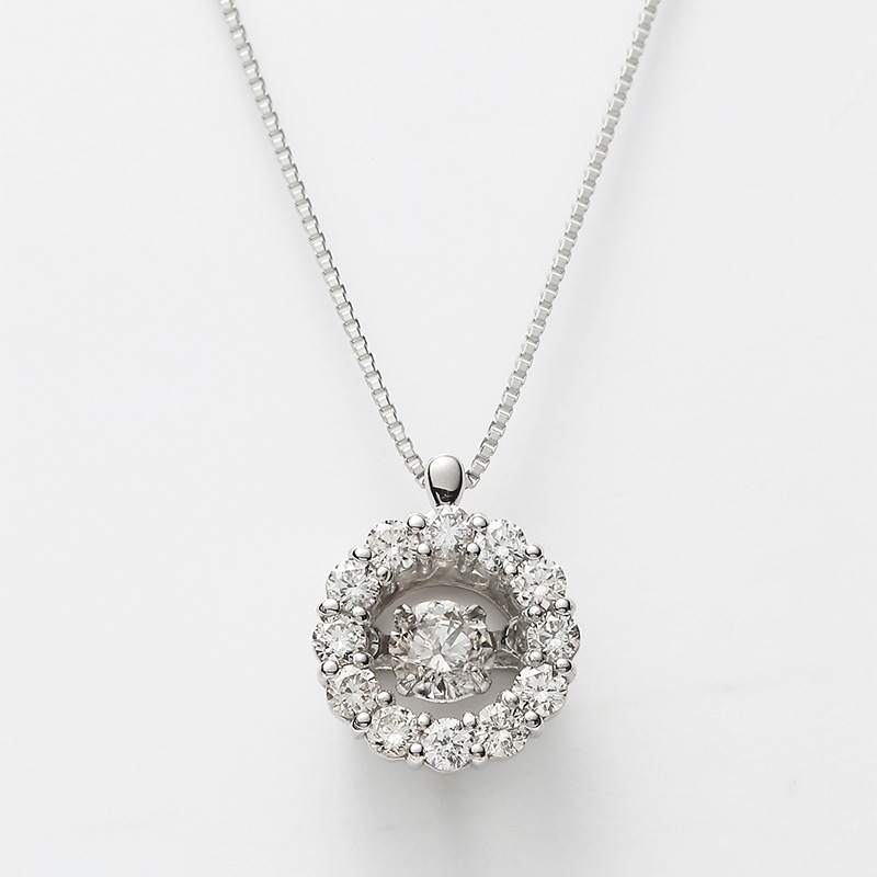 プラチナ ダンシングダイヤモンド ネックレス 0.5ct DN13676PT