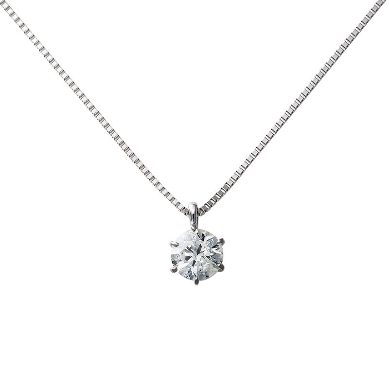プラチナ ダイヤモンド ネックレス 0.5ct Hカラー/SI2クラス/GOOD